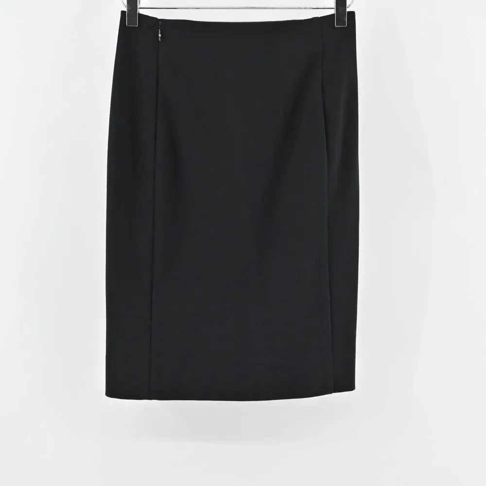 DIANE VON FURSTENBERG Skirt Size‎ 4 Classic Black Zip Pocket Knee Length Pencil - Picture 4 of 11